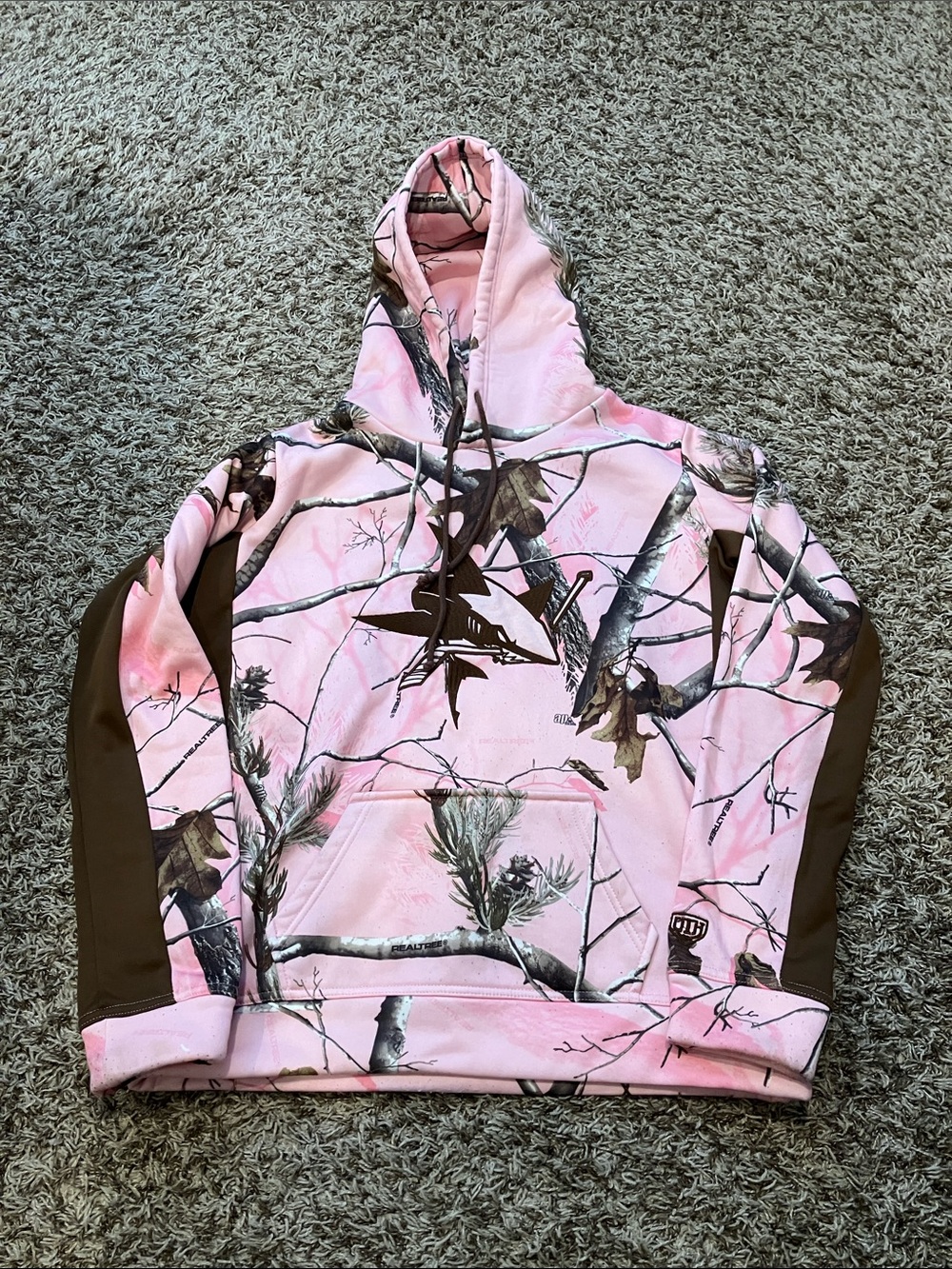 Realtree Pink and Brown Camo Pullover Hoodie
